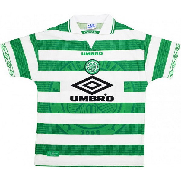 Heimtrikot Thailand Celtic Retro 1997 1999 Grün Günstige Fußballtrikots